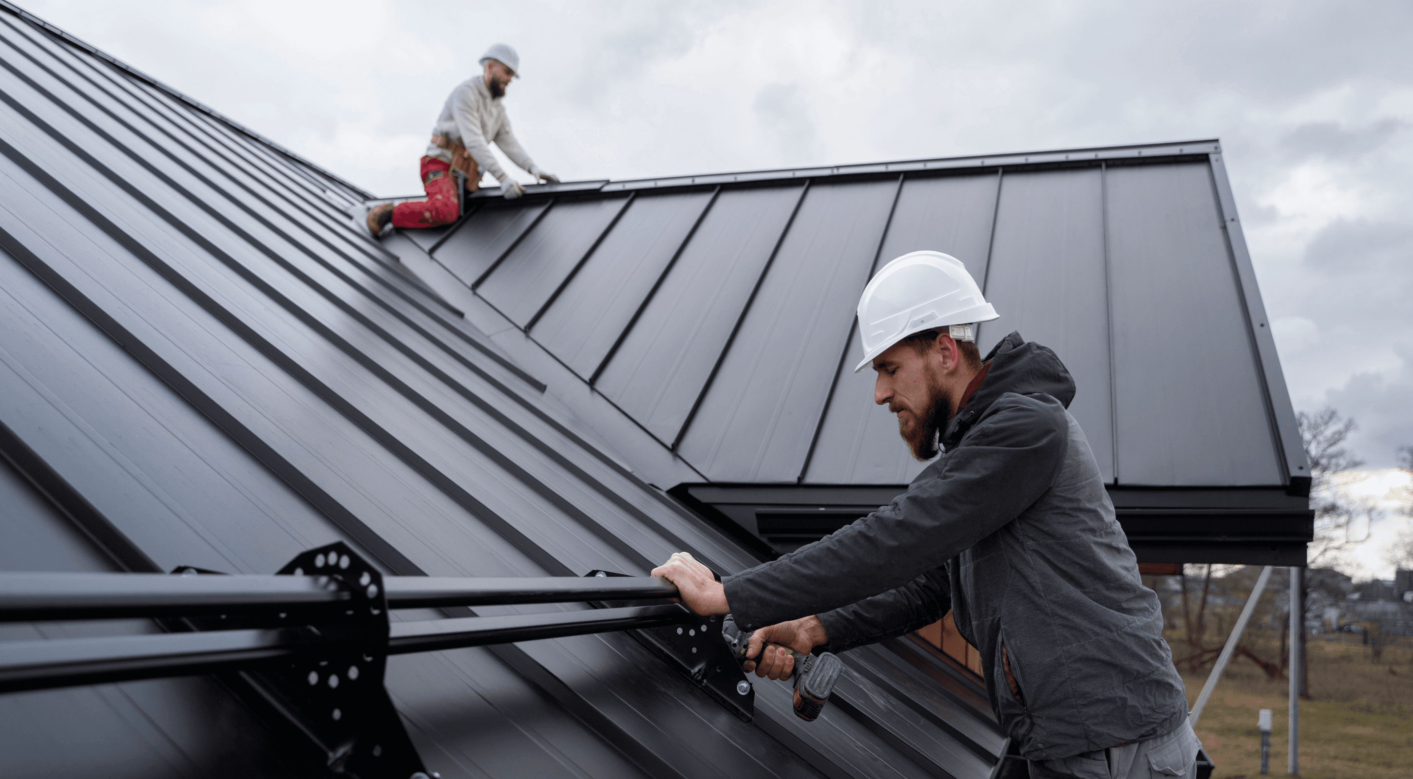 man roofing